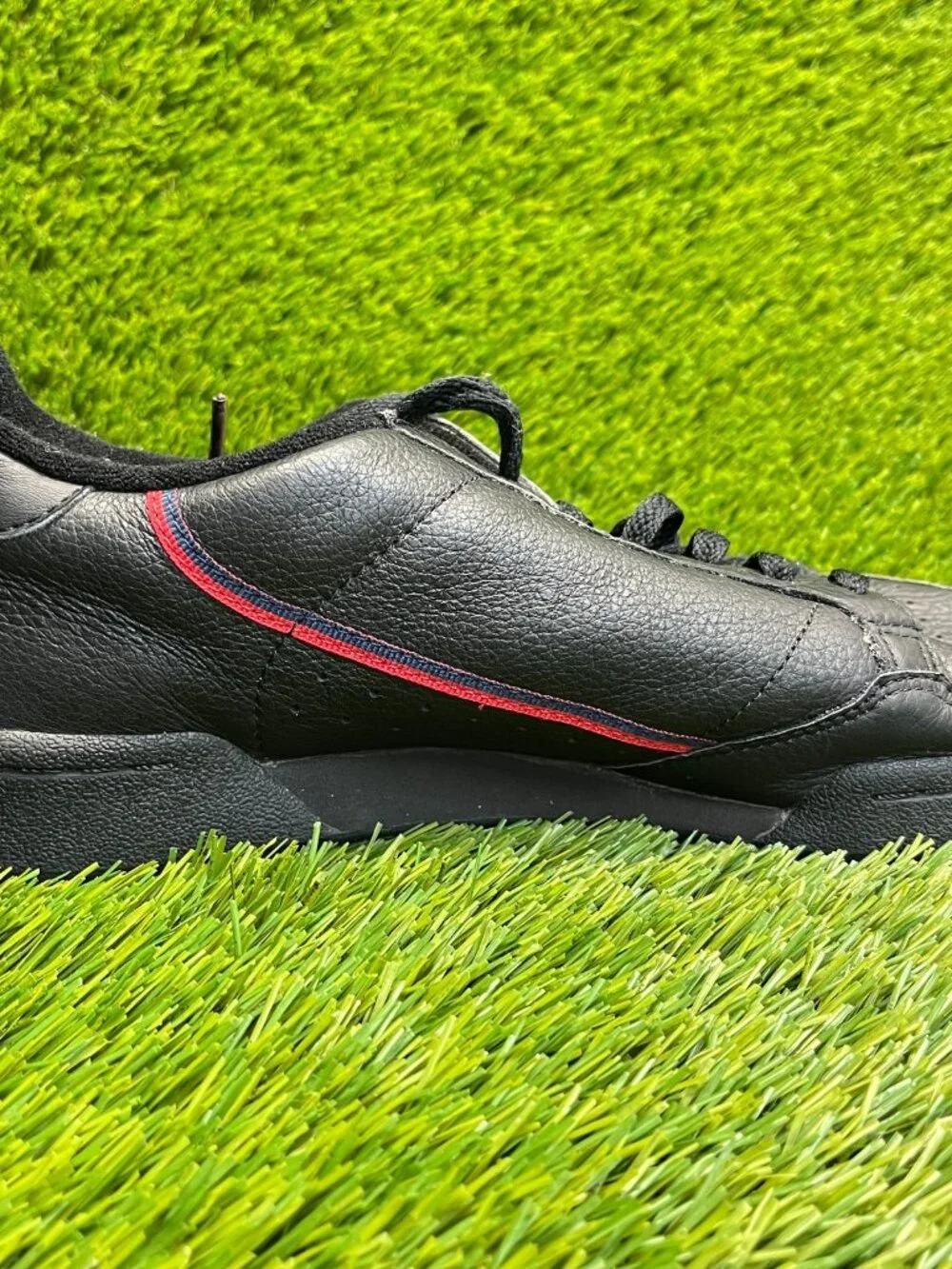Adidas Continental 80 Mens Size 10.5 Black Red Athletic Leather Shoes Sneakers_4